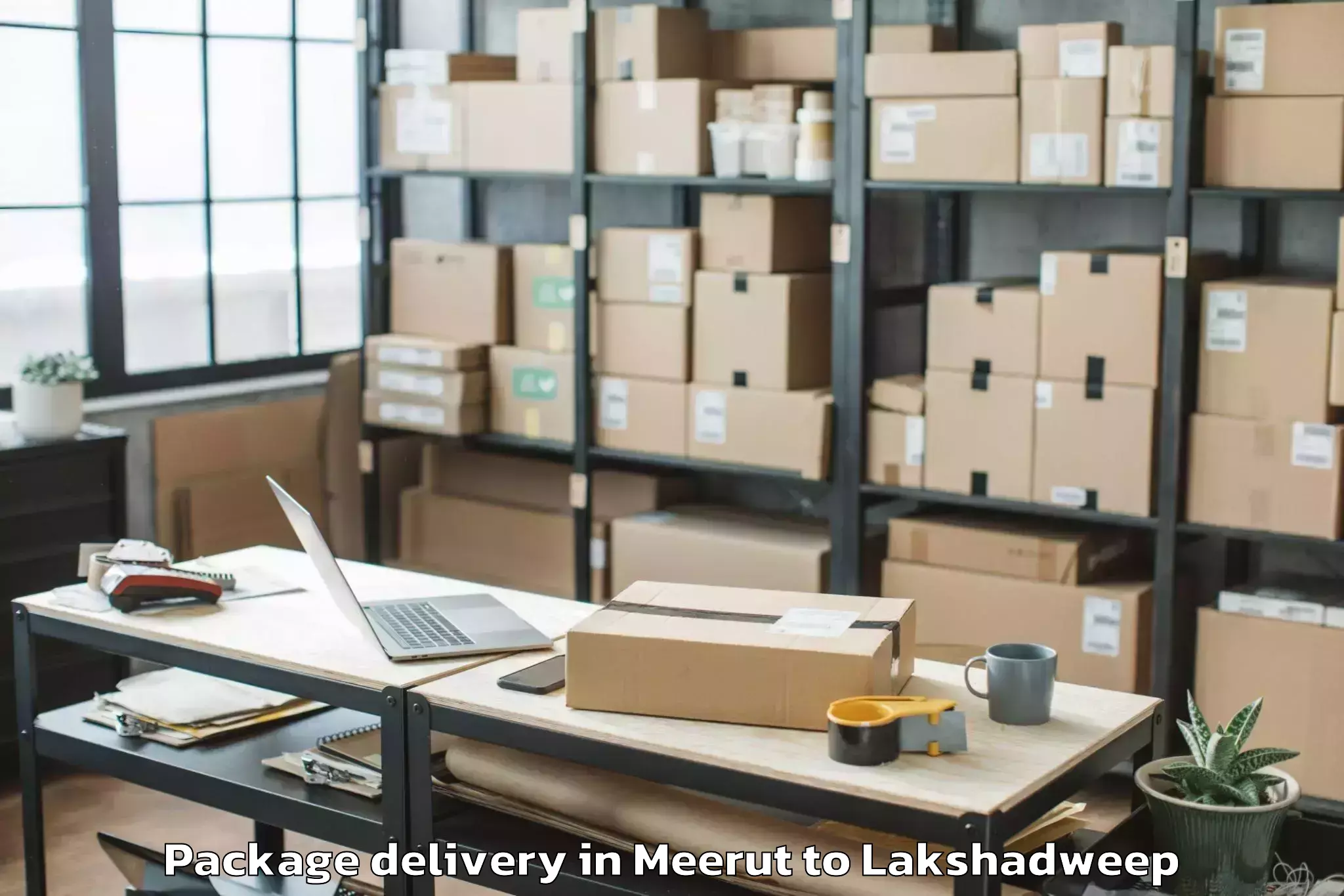 Trusted Meerut to Andrott Package Delivery